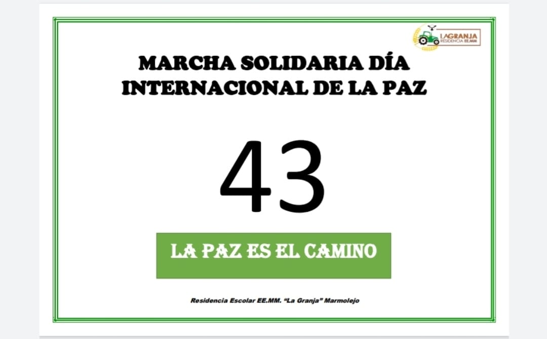 MARCHA SOLIDARIA DÍA DE LA PAZ Y LA NO VIOLENCIA