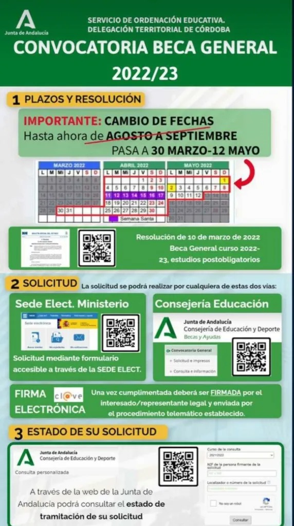 CONVOCATORIA BECA GENERAL 2022/2023